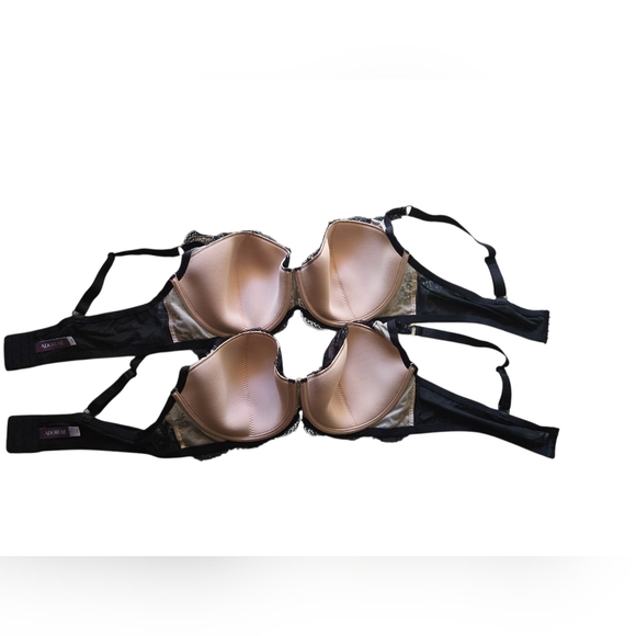 Adore Me Balconette Contour Plus Black Lace Underwire Bra ~ Size 44D 2 Pair - Picture 6 of 10
